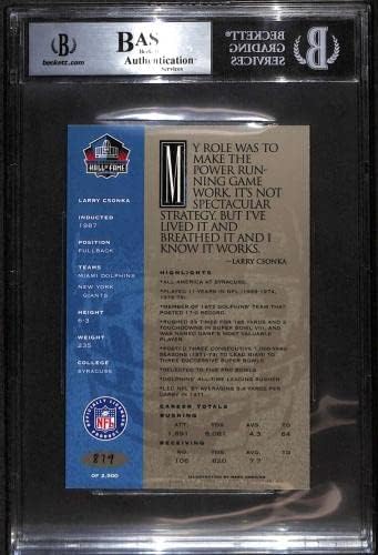 18 Лари Чонка - 1998 Футболни картички Ron Mix HOF Platinum Autos (Звезда), Футболни топки БГД с автограф