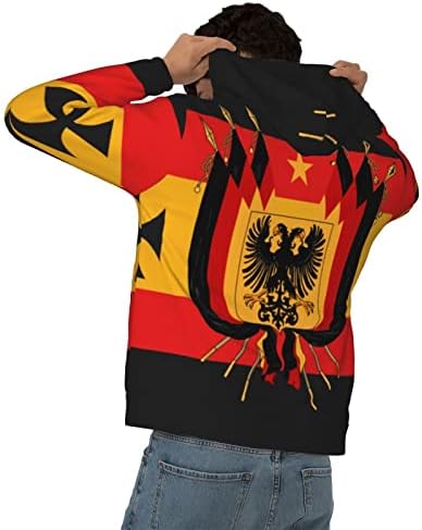 Немски Флаг С Германския Орел, Мъжки Блузи, Спортна Риза С качулка За Почивка и Джоб, Пуловер в стил Хип-Хоп