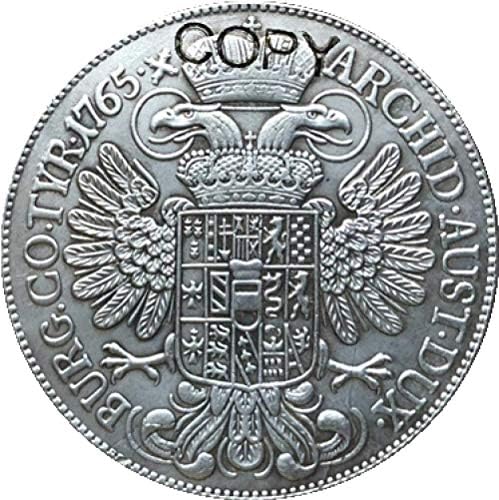 Вызовная Монета 1765 Австрия 1 Талер Монети Копие 41 ММ за Домашен интериор на Офис Събиране на Монети