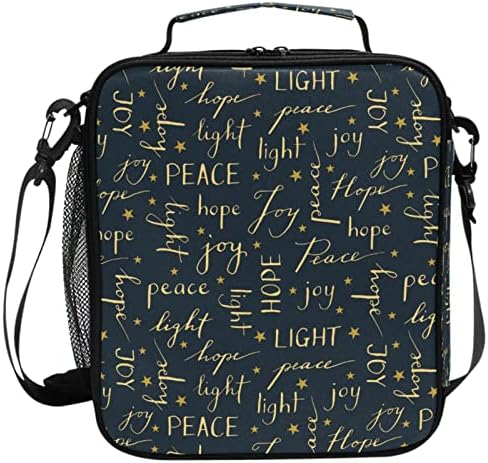 ZZXXB Hope Peace Light Star Изолирано Чанта за Обяд Скоростна Множество Термосумка-Хладилник Чанта-Тоут За Пикник на
