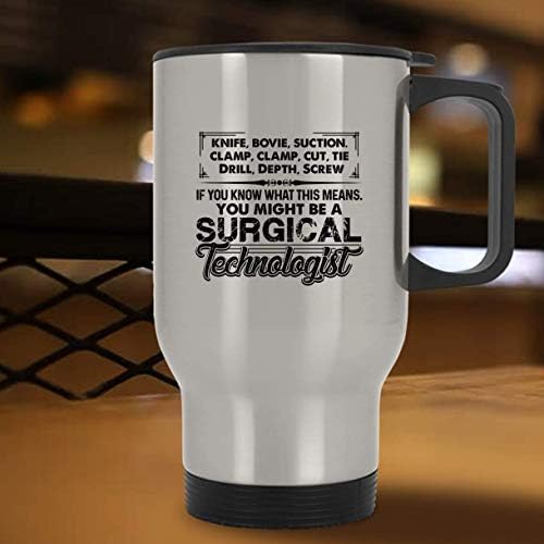 Пътна чаша Be A Хирургически Tech, Изолирано Пътна чаша (Сребърна чаша)