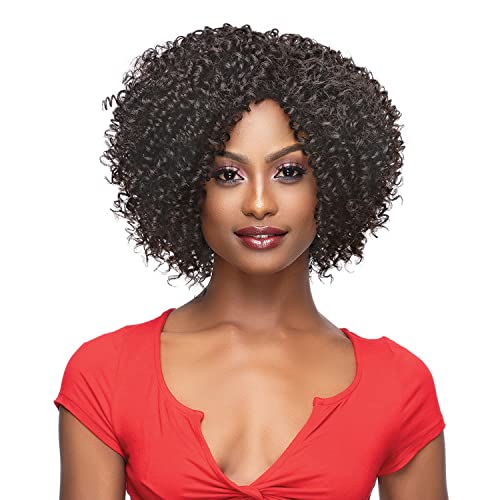 Janet Collection Натурален синтетични перука премиум-клас в стил афро - ОРЕН (1B)