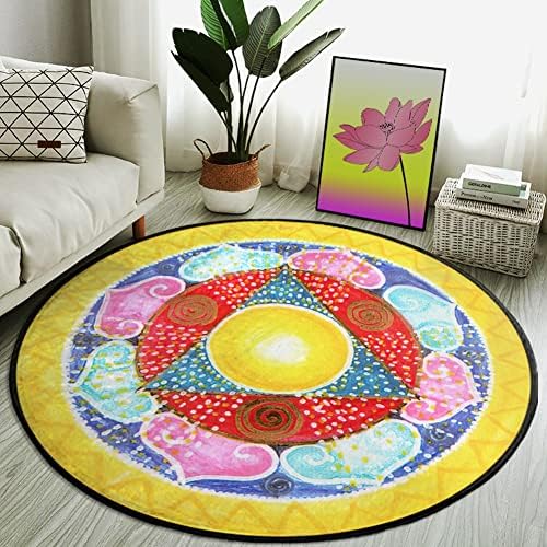Мек Противоскользящий килимче за медитация, през цялата Цветен Енергиен килимче за йога, за Възглавнички за Медитация