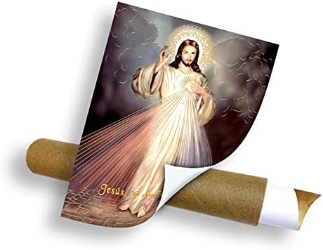 Божественото Милосърдие Исус Христос (16 x 20) Златна Фолио - Религиозно Стенно Изкуство, Ламиниран Плакат С Принтом