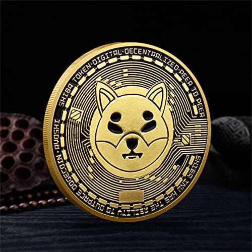 Нов Вид Цветен Триизмерен Медна Възпоменателни монети Shiba-Ин Dogecoin Edition Колекционерско Мед Покритие, Жетони За