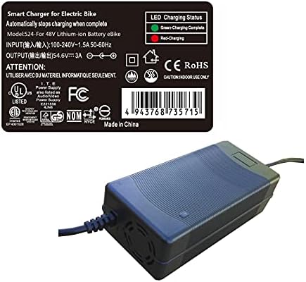 Интелигентно зарядно устройство PowerTech доставчик на обществената поръчка в 3 Ампер, съвместимо с RAD Power RadRover 6 Plus и электровелосипедом RadRover Plus 6 Step-Through