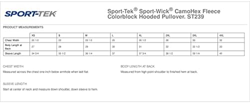 Пуловер с качулка Sport Tek Sport Фитил CamoHex отвътре с цветни блокчета. ST239