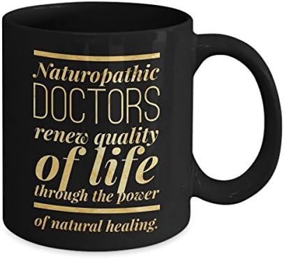 Подаръци доктор-натуропату - Чаша за натуропата - Кафеена чаша за чай (11 грама, черен)