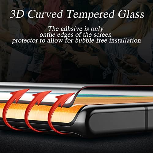 KAREEN Предназначен за Samsung Galaxy S8 Plus, защитен слой от закалено стъкло, защита от надраскване, без мехурчета, 3D пълно покритие, лесен за носене, лесен за инсталиране