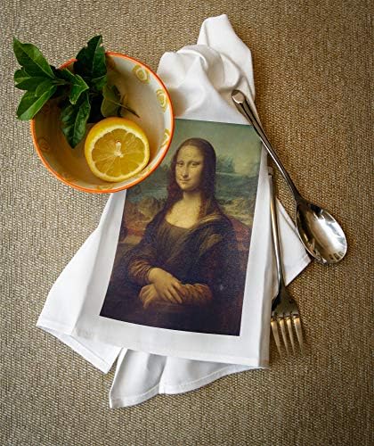 Мона Лиза (художник Леонардо да Винчи) прибл. 1503, Шедьовър на Класиците (Черна керамична чаша за кафе и чай по 15 унции,