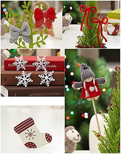 Мини Коледно Дърво със собствените си ръце, 19,7-инчов Мини-Коледна Елха с led Гирлянди за Коледната Декорация, Украса
