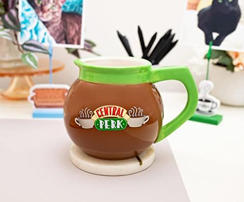 Кана за кафе Friends Central Perk 3D Скульптурная Керамична Чаша |Ретро Голяма Чаша За Еспресо, Чай