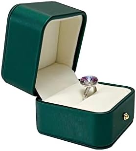 Svea Display Jewelry Boxe Зелен Пръстен от изкуствена кожа, Обеци-на Карамфил, Предложението за Ангажимента, Луксозна