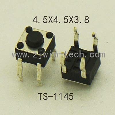 50ШТ 4,5X4,5 мм H = 3.5 мм ~ 10 mm DIP 12V Микро-Ключ ключ Tact Switch 260GF Instant тактически бутон - (Цвят: 4,5X4,5X7,5,