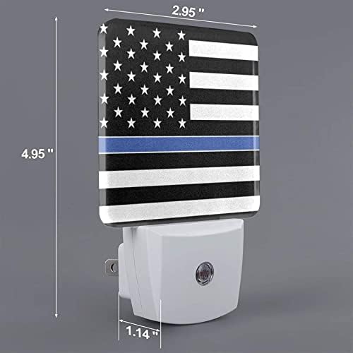 Комплект от 2 Led Ночников, Фойерверки на 4 юли Американският Флаг Патриотичен Автоматичен Сензор за Здрач до Зори лека