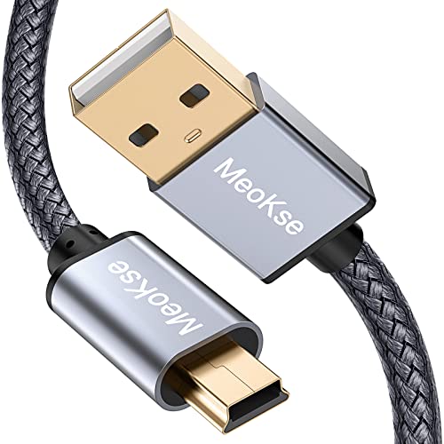 Meokse 20-крак мини-USB-кабел за Лаптоп USB 2.0 тип A-Mini B Високоскоростен кабел за зареждане на данни, Съвместим с HD Hero, мобилни телефони, MP3-плейъри, видеорегистраторами, Цифр