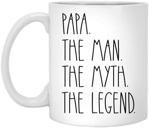 Кафеена чаша Papa The Man The Мит The Legend Подаръци за папиной чаши За Коледа - Подарък за рождения Ден - честит Рожден
