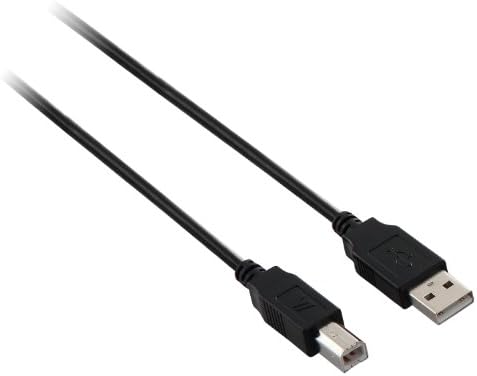 Високоскоростен кабел за устройства, USB 2.0 V7 - 6 фута - конектор A-B, за да свържете КОМПЮТЪРА към цифровите фотоапарати, принтери, роботите, външни дисководам (V7N2USB2AB-06F)