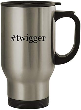 Подарък дрънкулки twigger - Пътна Чаша от Неръждаема Стомана с тегло 14 грама, сребрист