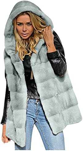 Модерни дамски якета, Зимно Палто с цип, Отворено Отпред, Пушистое Однотонное Топло Палто Без Закопчалка за Колеж, Улични