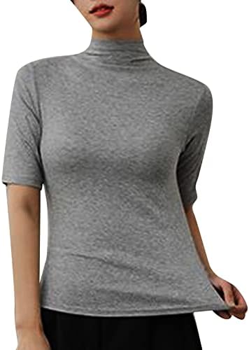 Ризи с Дантела за жени, Дамски Приталенная Тениска с къс ръкав на лигавицата, Универсален Обикновен ръкав Среден размер
