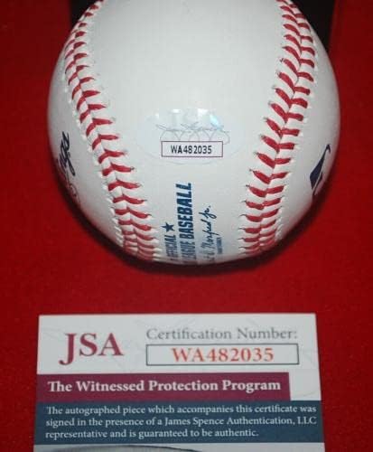 ДЖАК КЛАРК САН ФРАНЦИСКО ДЖАЙЕНТС подписа договор с MLB бейзбол JSA Witness COA WA482035 - Бейзболни топки с Автографи