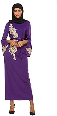 Вечерна рокля Абая, вышитое на макси рокля, модерен женски мюсюлмански кафтан, женствена рокля, вечерни рокли
