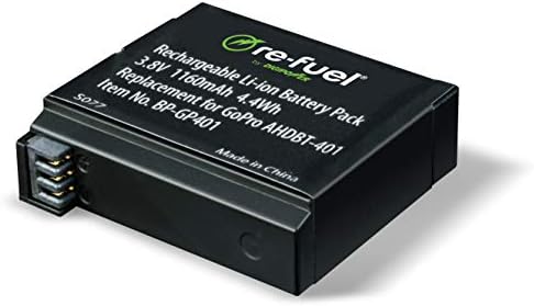 Mizco (2 опаковки) Батерии с капацитет от 1160 ма за GoPro Hero 4-2 Акумулаторни батерии GoPro за HERO4 Black HERO4 Silver