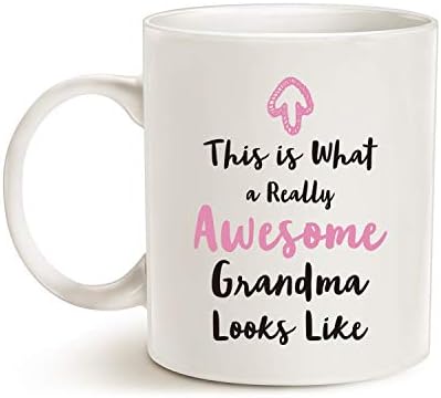 MAUAG Коледни подаръци Баба Кафеена чаша от Внучка на Внук, Ето Как Изглежда наистина страхотна баба Идея за подарък
