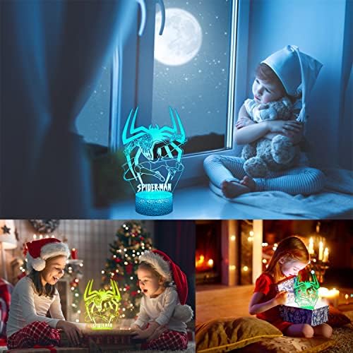 Играчки HenTacles лека нощ за деца, 3D Иллюзионная Лампа, 16 цвята, които променят цвета си, Сензорна и дистанционно