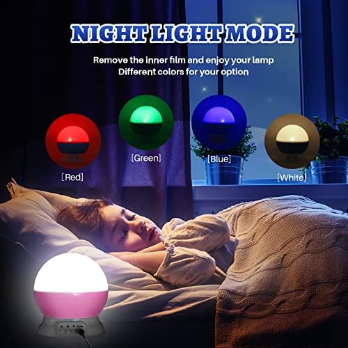 Лека нощ за деца, Звездното Нощно Проектор, Въртящи се на 360 Градуса, Детски Ночники за спалня, 4 led лампи, 15 Цвята