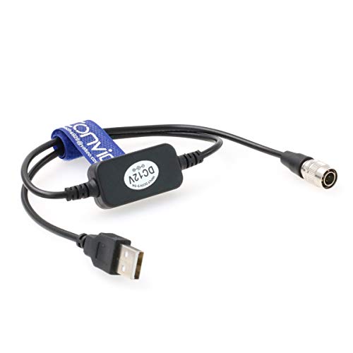Eonvic 12v Регулируема 4pin Штекерный захранващ Кабел Hirose-USB за Звукови устройства Zoom F4 F8 F8N 644/688, Записващи