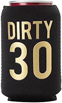 Украса Dirty Thirty, охладители за буркани на 30-ти рожден ден и 1 охладител от метален злато It' s My Dirty 30, Набор