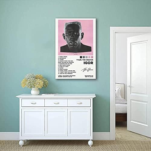 Декоративен Плакат на американския времена Тайлера The Creator, Корица на албума, Подписани Limit Плакати, монтиран на