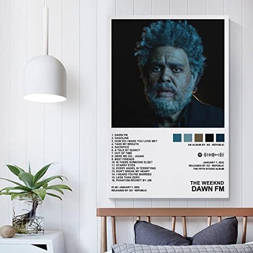 Певицата MEETJE Weeknd – Dawn FM Плакати върху платно Стенно Изкуство Спалня Офис Декор Подаръчен комплект DAYOSIX Без