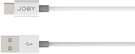 Кабел за зареждане и синхронизация на JOBY USB-A-USB-C, Дължина 1,2 м, Бял, Съвместим с USB-кабел, USB C-кабел, Type-C-кабел,
