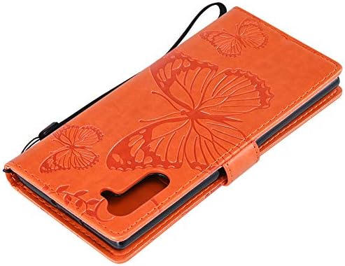 Калъф MEIKONST Galaxy Note 10 Plus, Модерен калъф-Награда от Изкуствена кожа с Релефни 3D Пеперуди в стил Ретро с Магнитна