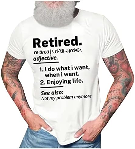 Swrowesi Мъжка Тениска С писмото принтом, Тениска с къс ръкав и кръгло деколте, Индивидуалност, Ежедневни Риза, Тениска